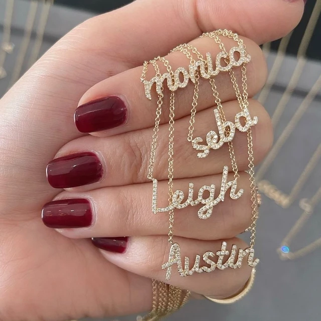 Personalised diamante necklace orders Closed