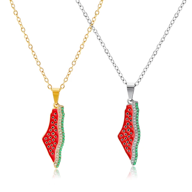 Palestine watermelon necklace