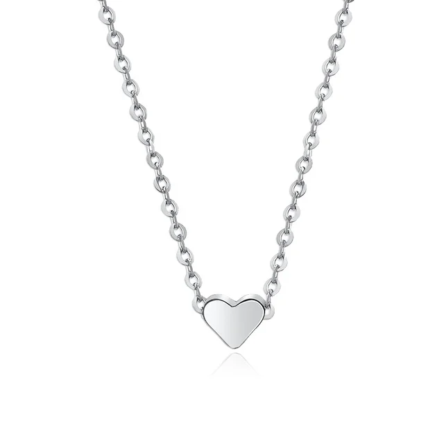 Personalized tiny initial heart shaped Necklace, (Ready in 1-2 days)