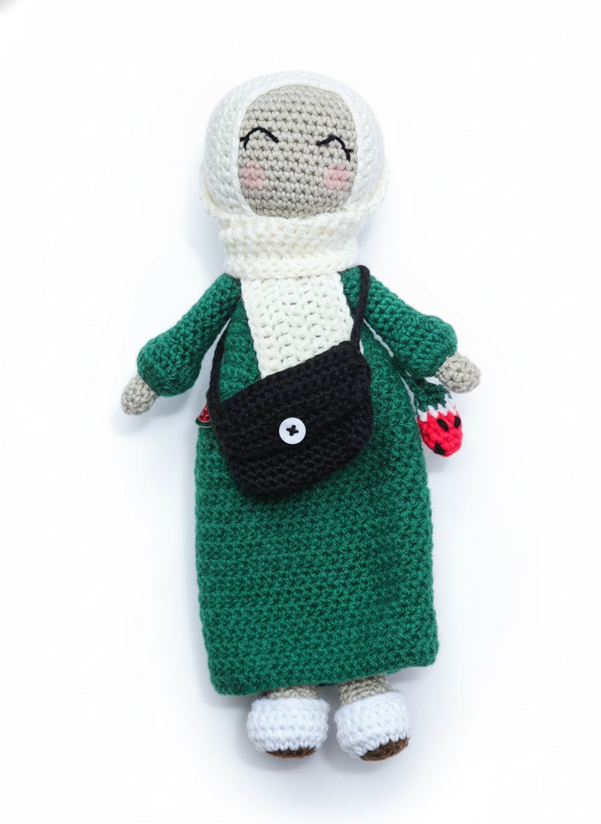 Hijab knitted dolls Handmade with free key ring