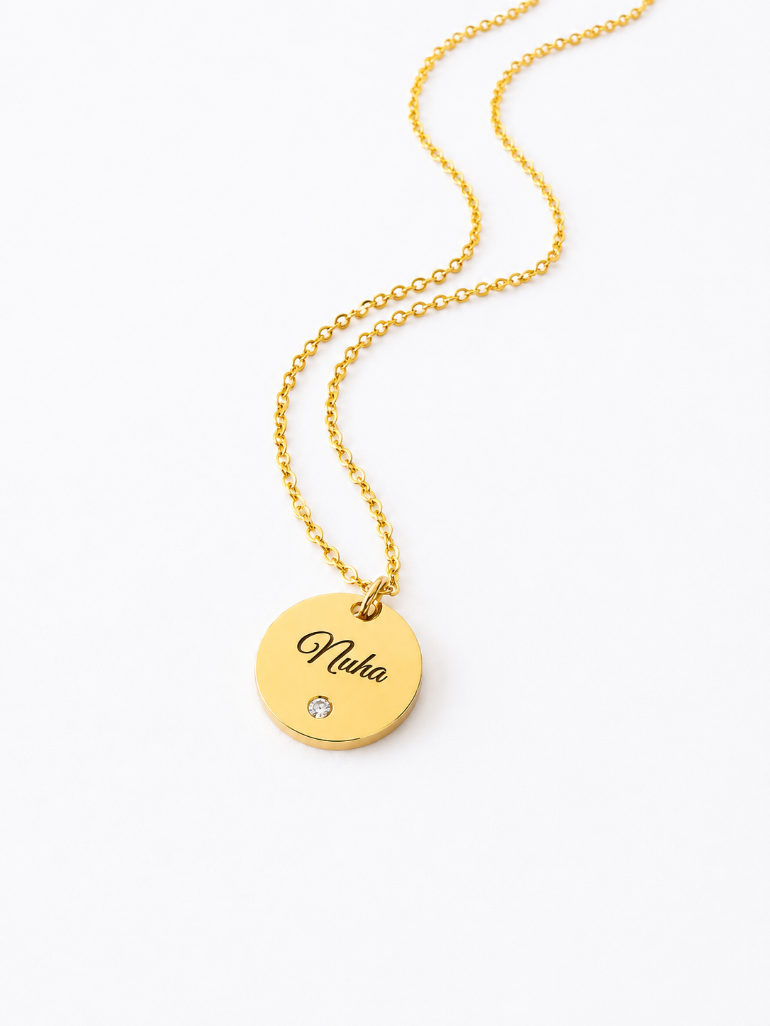 Personalised Name Disc Necklace