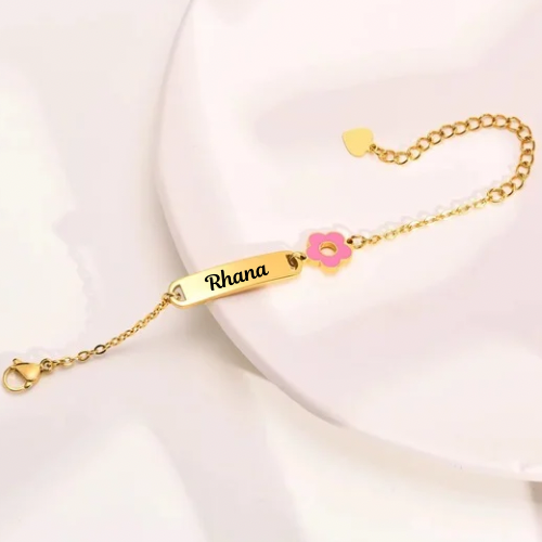 The blossom bracelet custom engraved