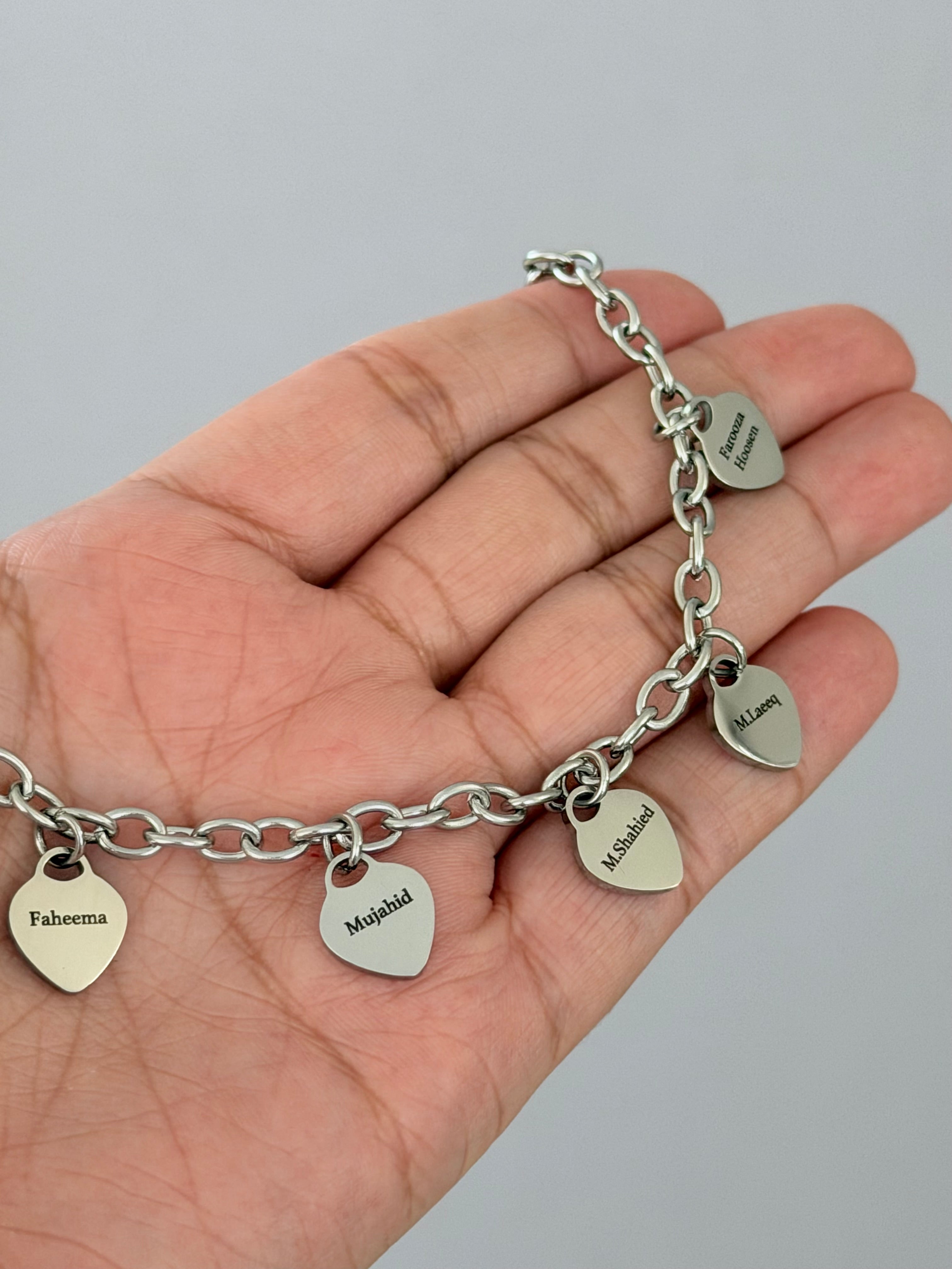 Heart link bracelet