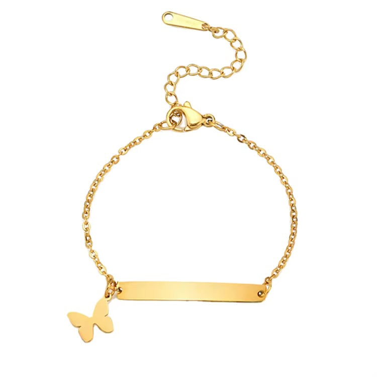 Kids Butterfly Bar Bracelet