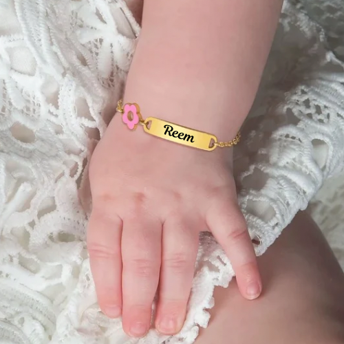 The blossom bracelet custom engraved for kids