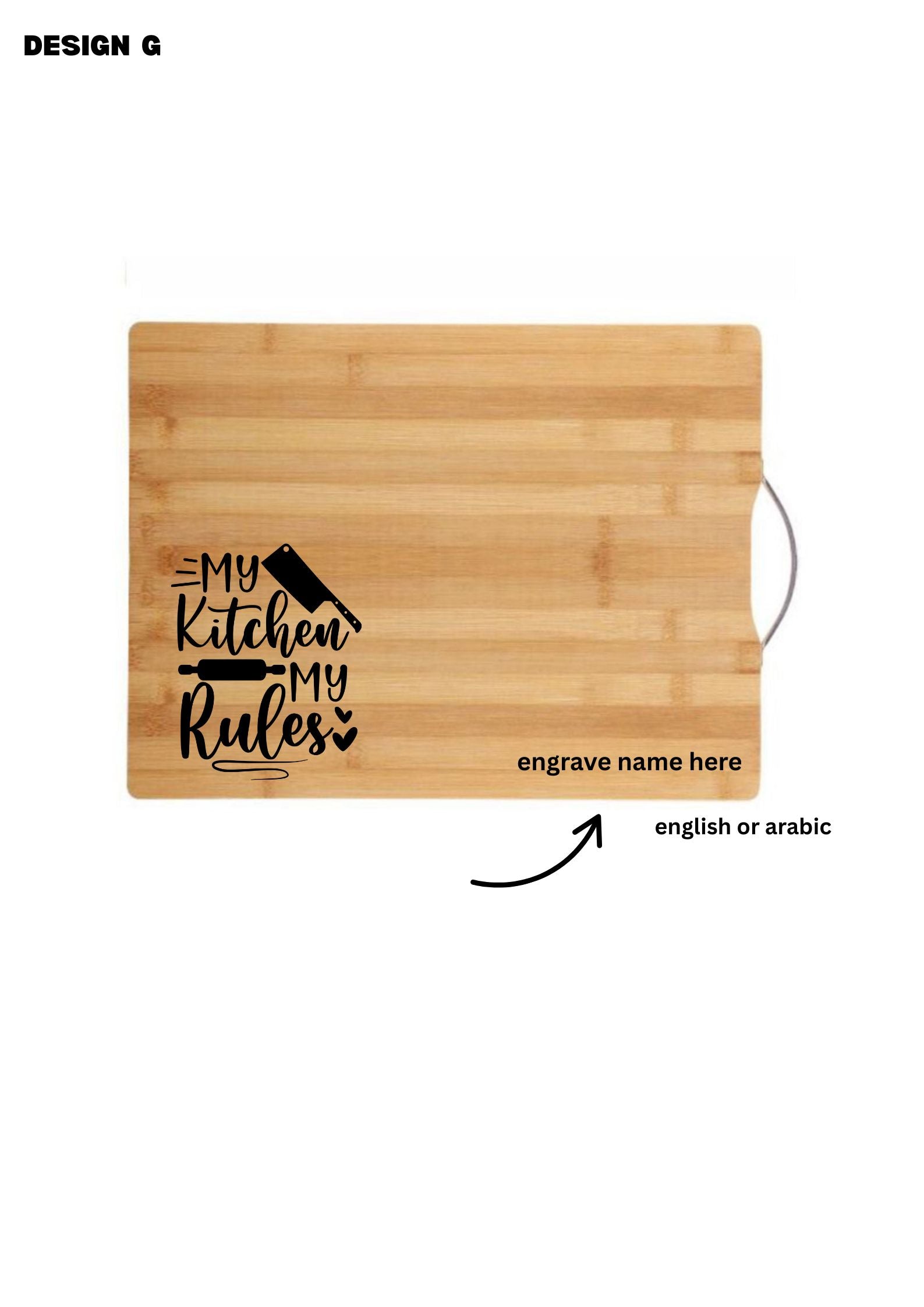 Personalised Bamboo Cutting board