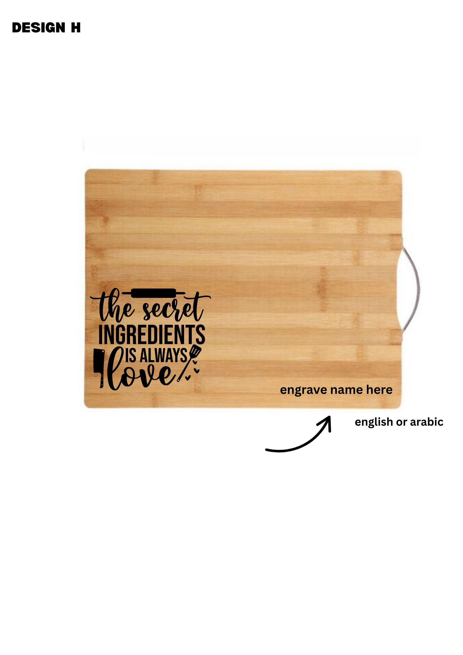 Personalised Bamboo Cutting board