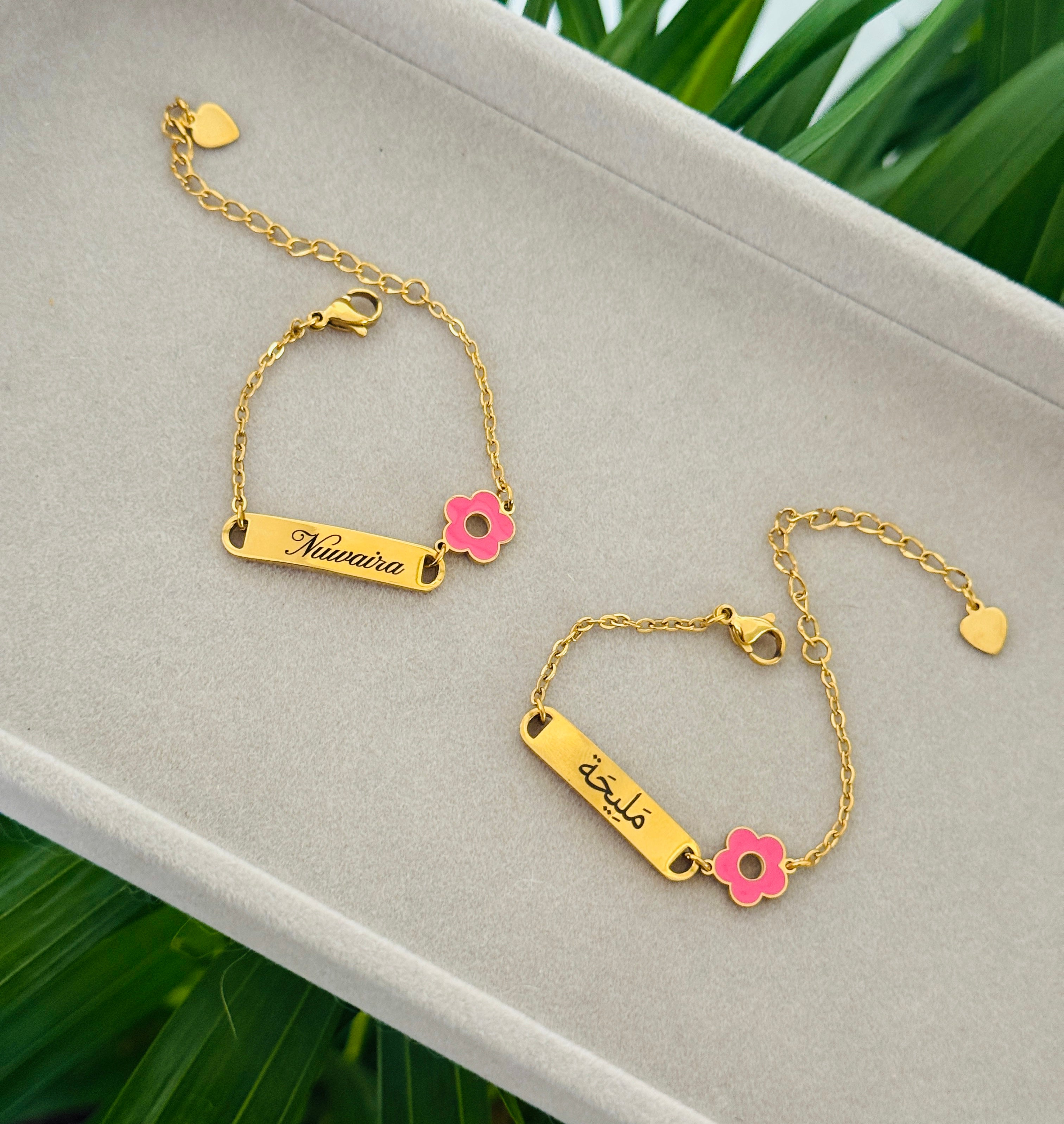 The blossom bracelet custom engraved