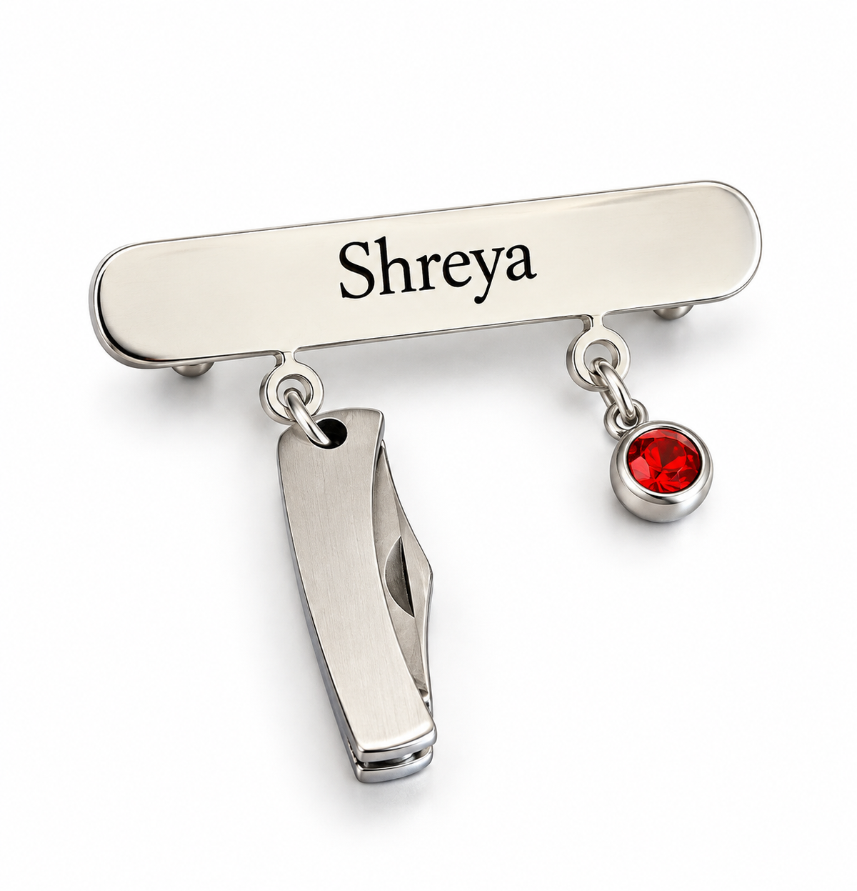 Personalised Baby Keepsake Pins Silver