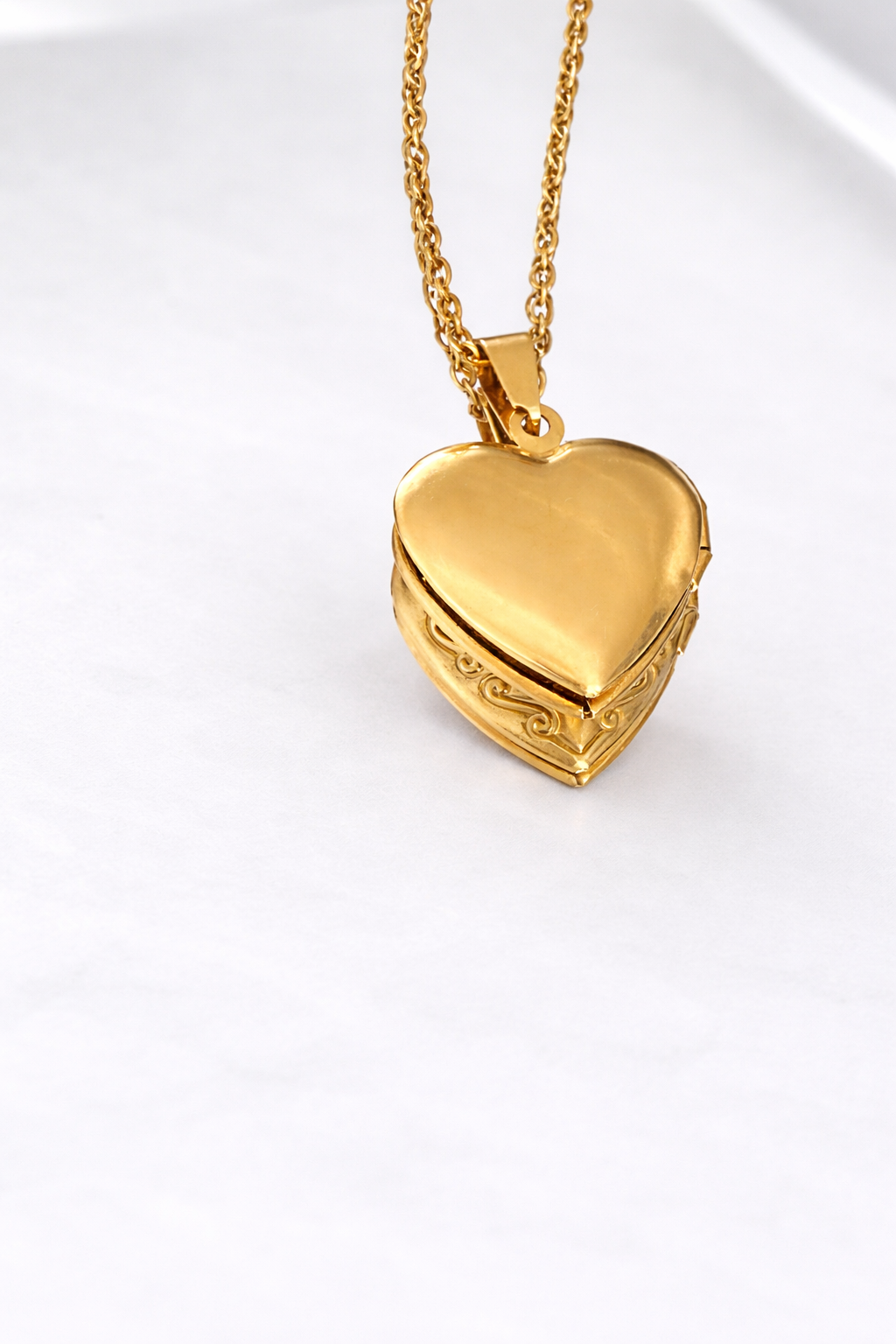 Allah heart locket necklace