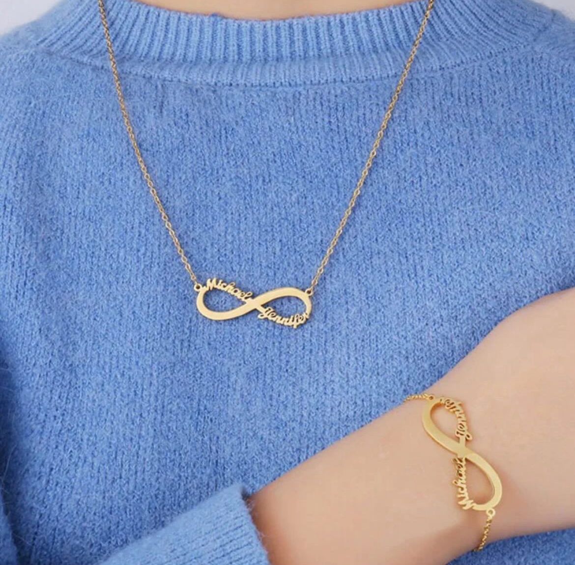 Personalised Infinity design necklace orders CLOSED