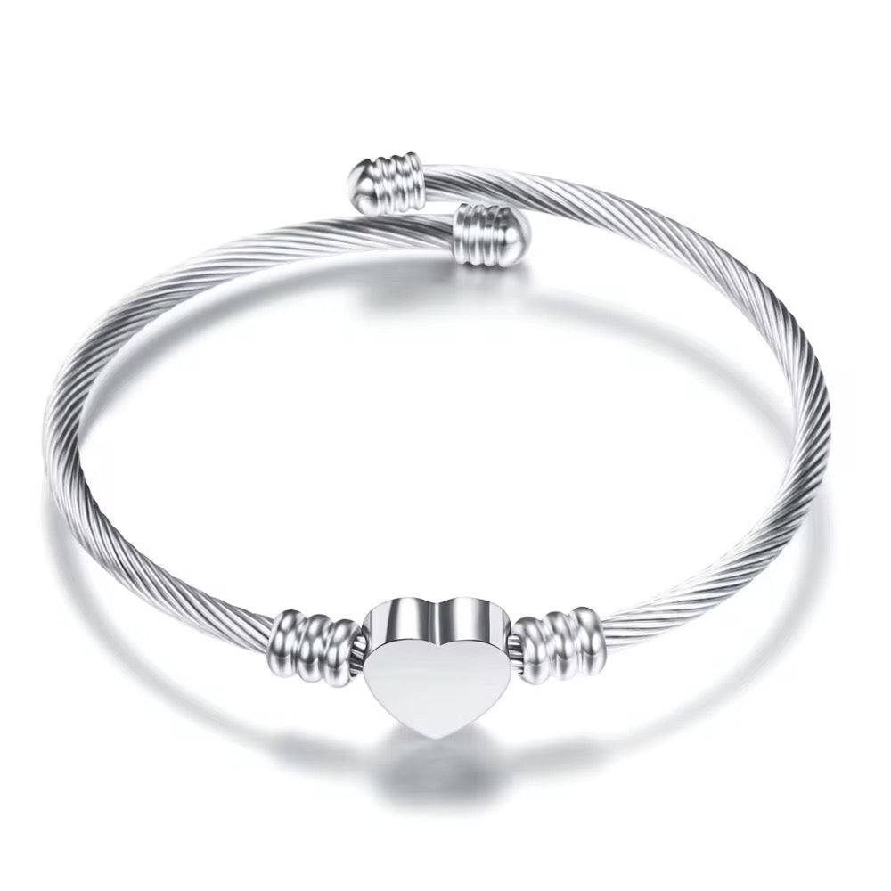 Forever heart bracelet personalised