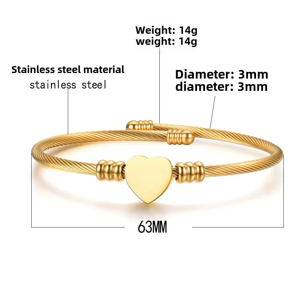 Forever heart bracelet personalised