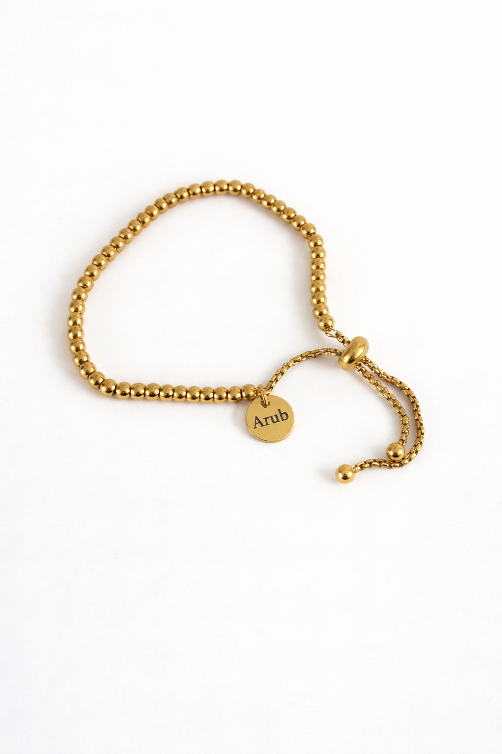 Personalized popcorn disc bracelet