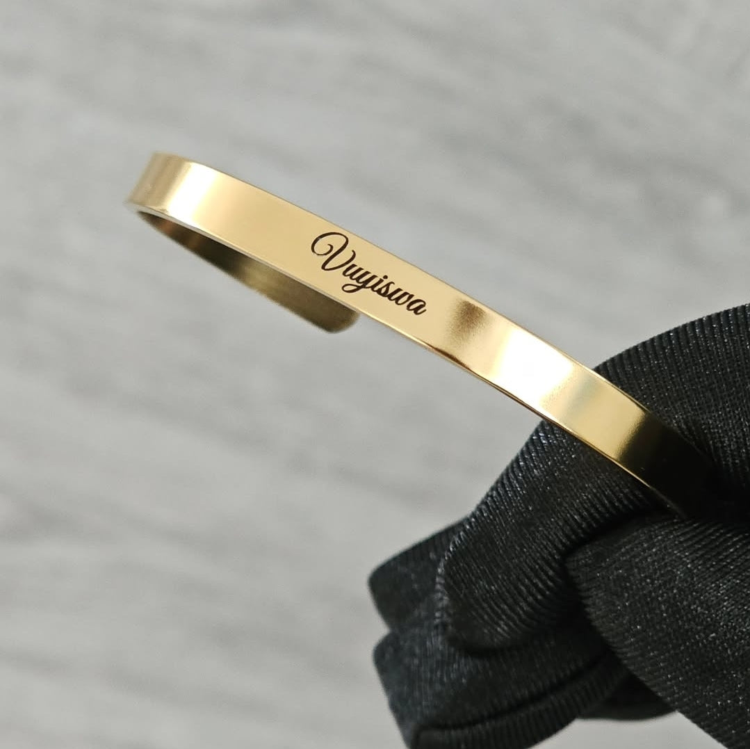Personalized Cuff Bangle (Ready in 1-2 days ) 5mm
