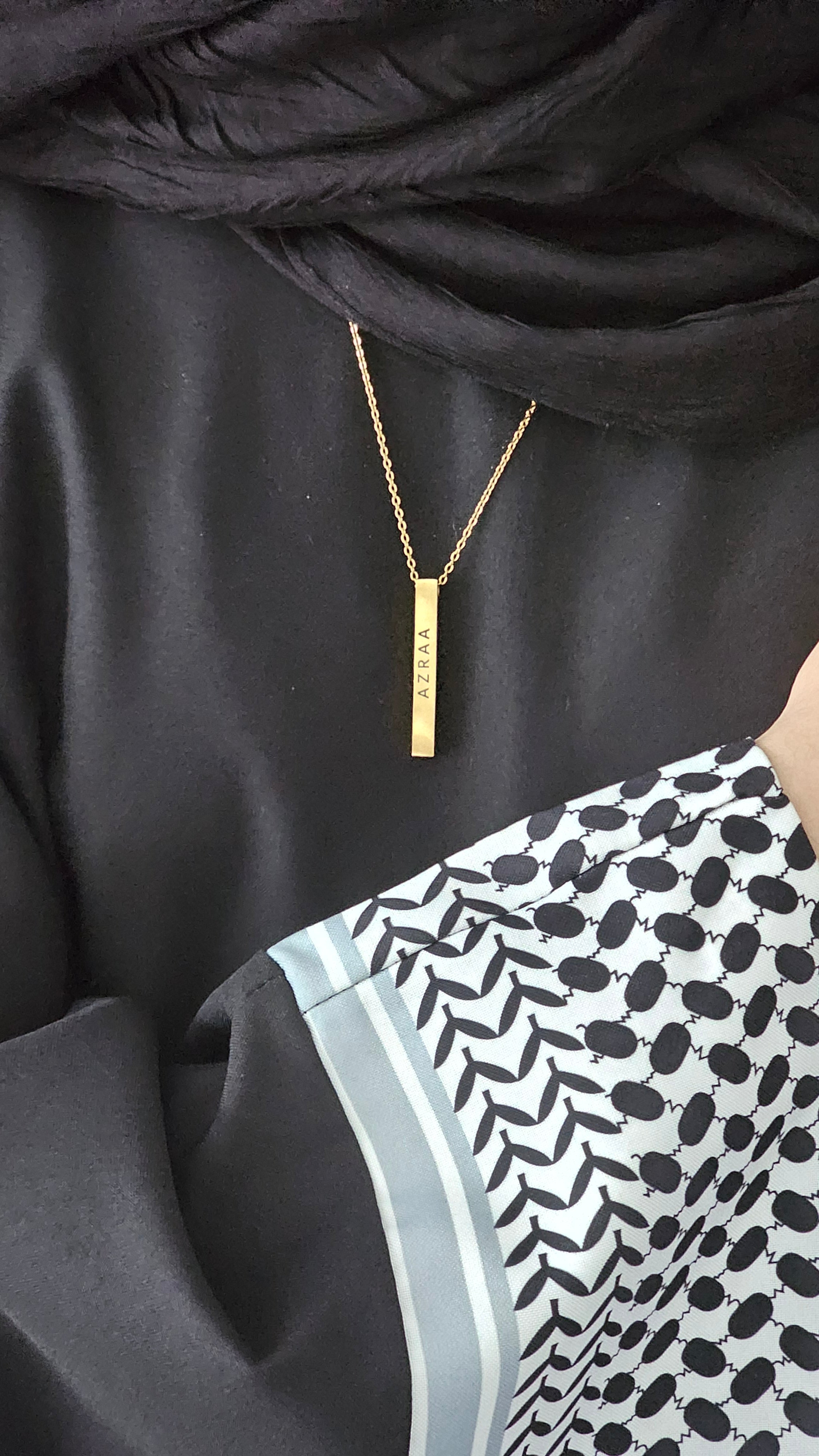 Ladies 3D Bar Necklace