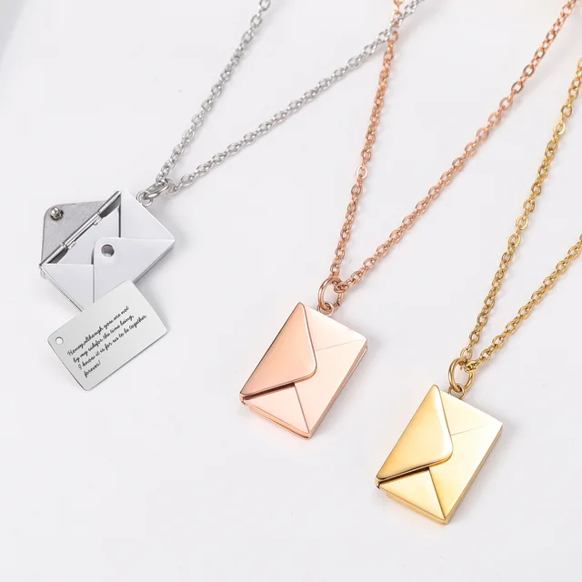 Personalized envelope Necklace (Ready in 1-2 days )
