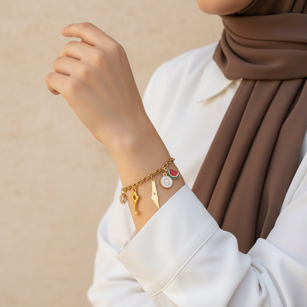 Palestine charm bracelet