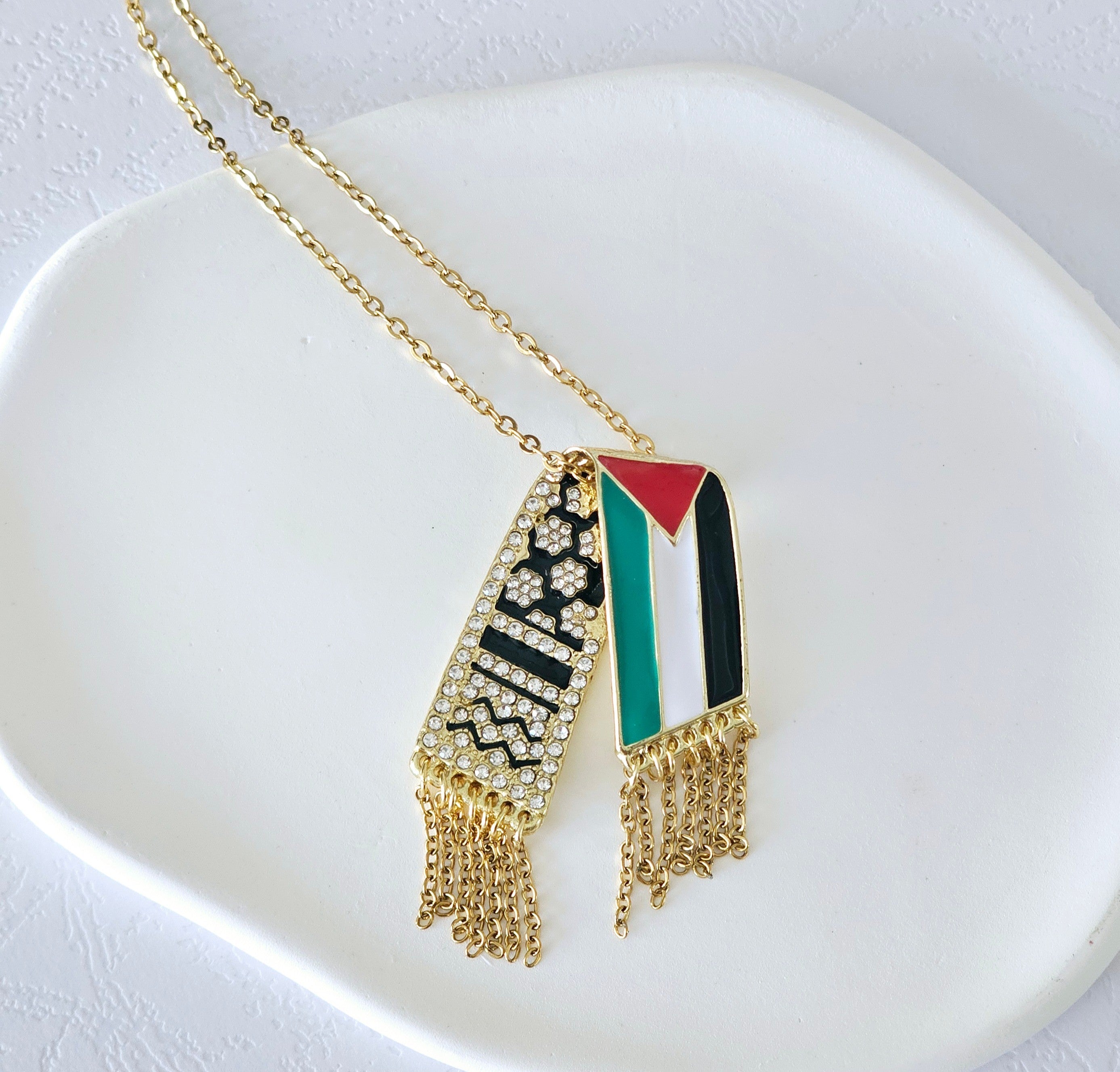 Keffiyeh Scarf Necklace