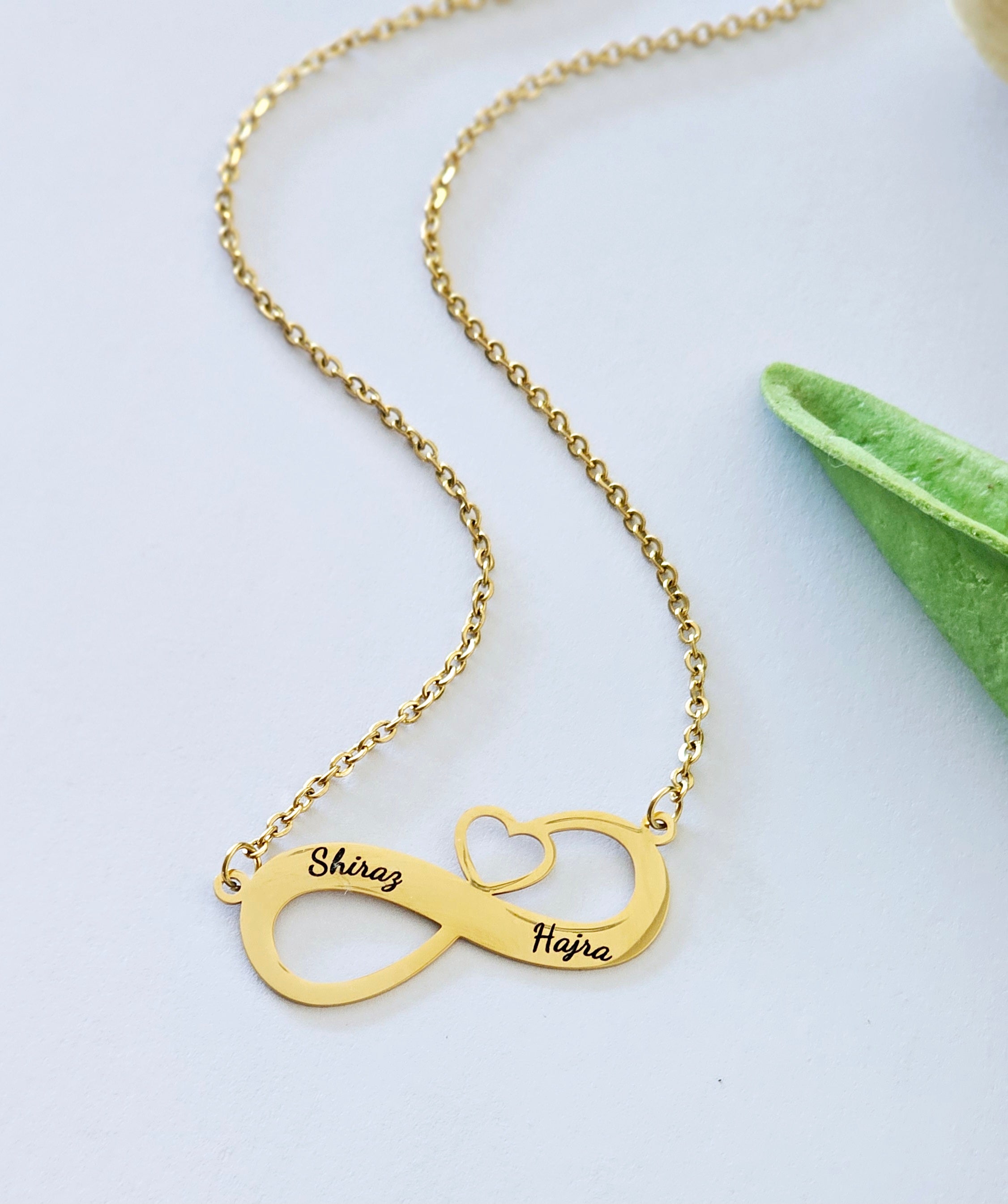 Infinity personalised necklace