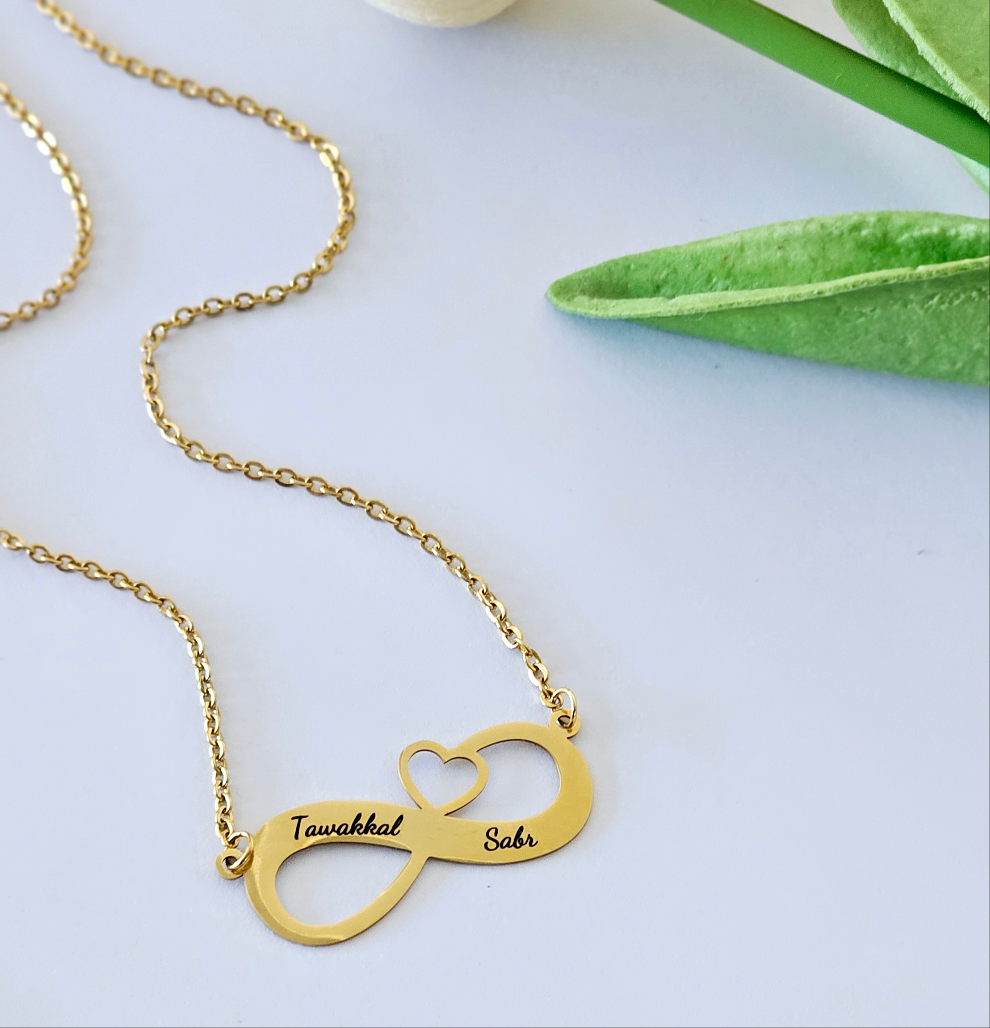 Infinity personalised necklace