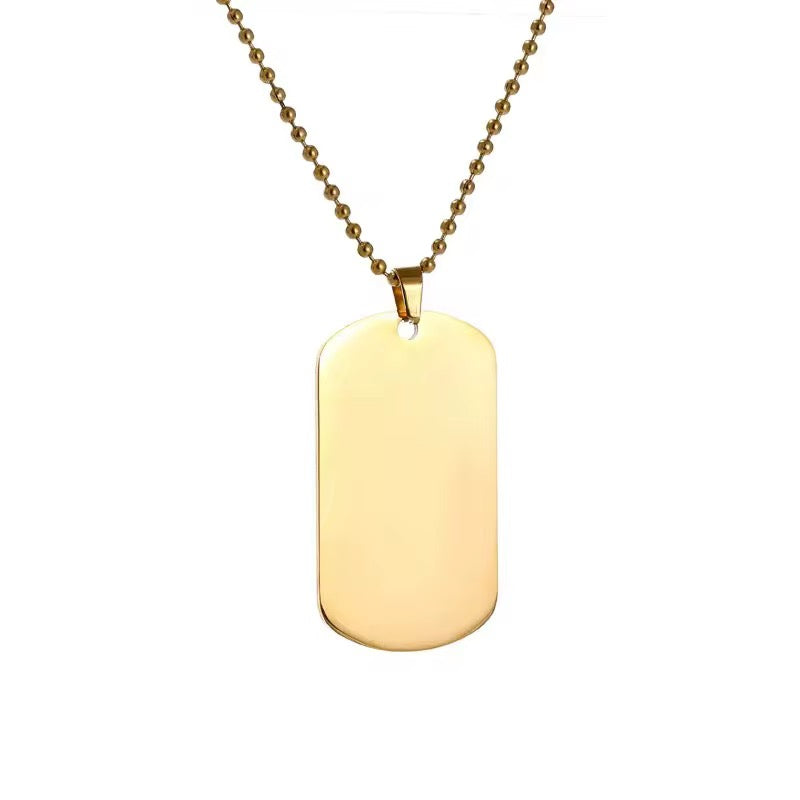 Custom Stainless Steel Tag Necklace