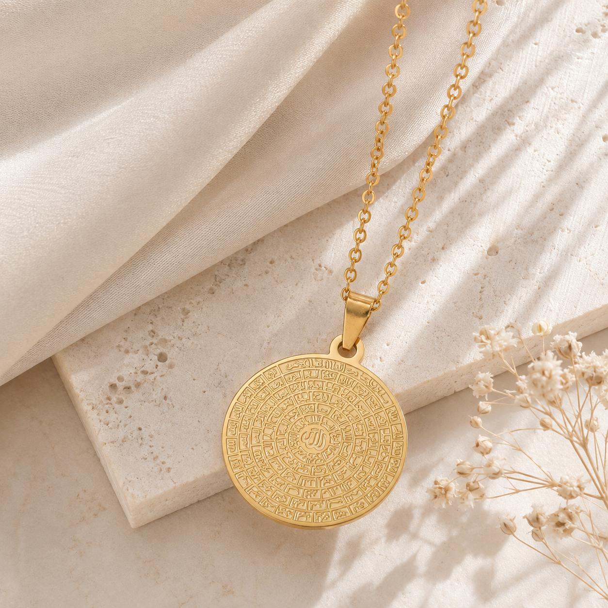 99 Names of Allah Medallion Necklace