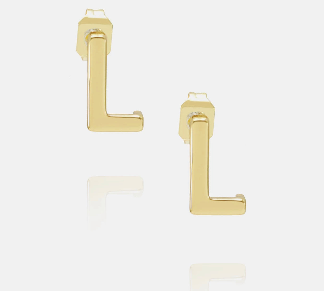 Initial 18k gold plated earrings select from A-Z