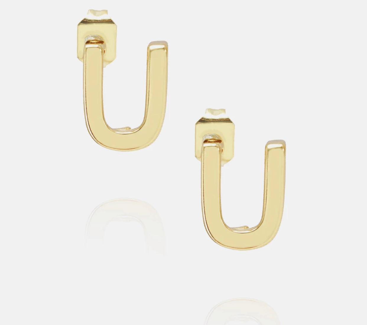 Initial 18k gold plated earrings select from A-Z