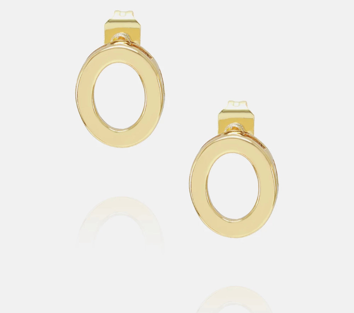 Initial 18k gold plated earrings select from A-Z