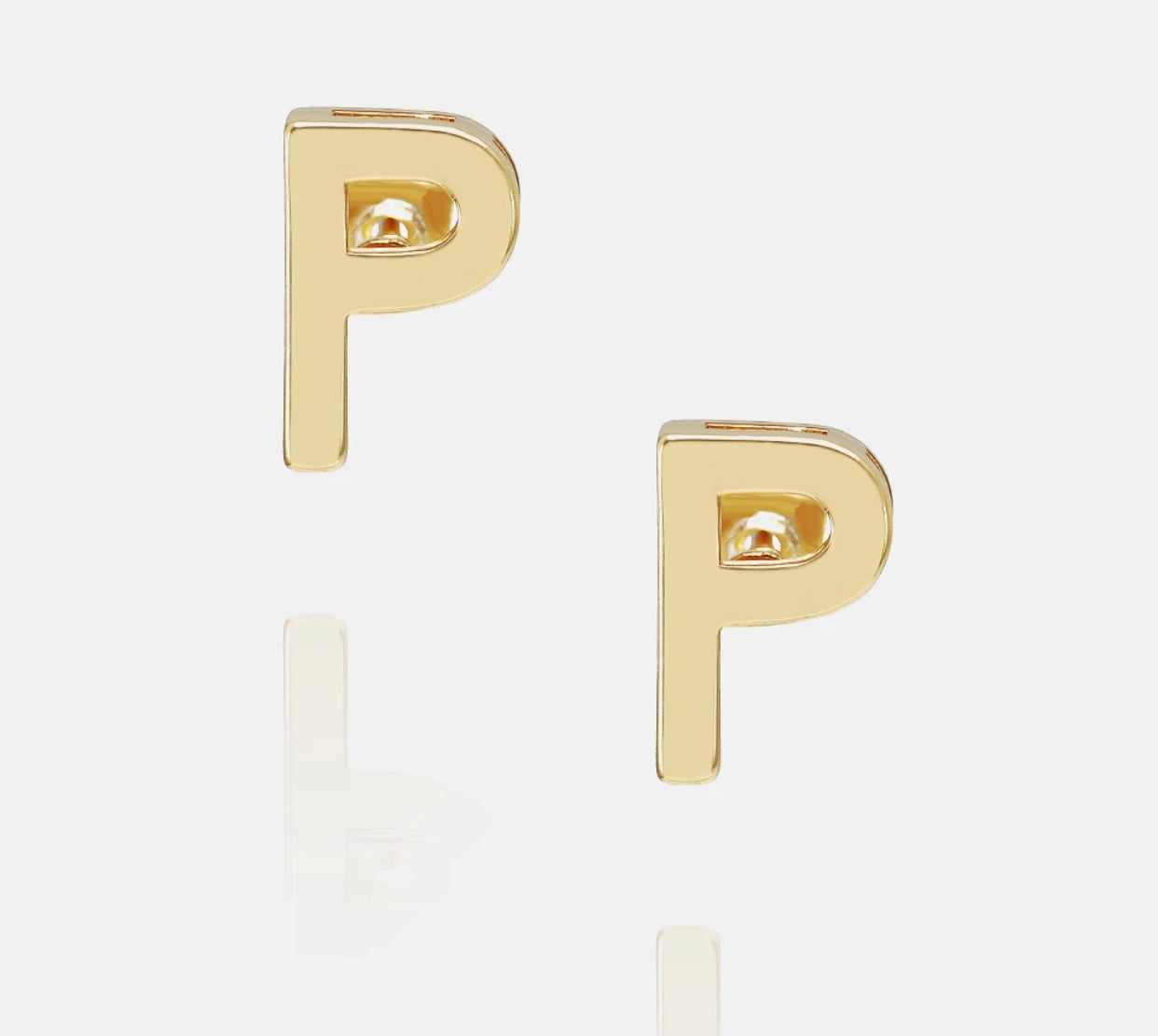 Initial 18k gold plated earrings select from A-Z