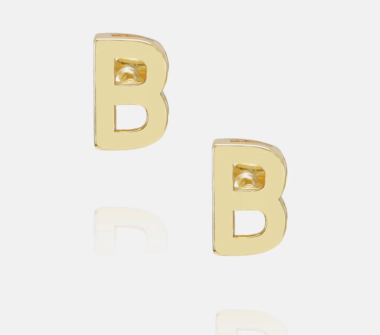 Initial 18k gold plated earrings select from A-Z