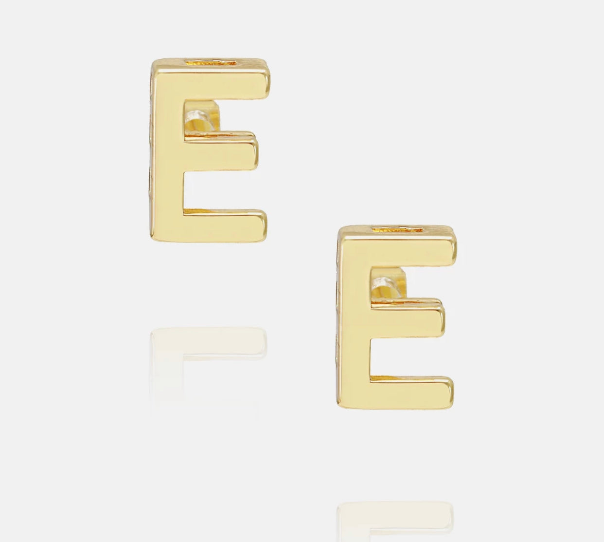 Initial 18k gold plated earrings select from A-Z