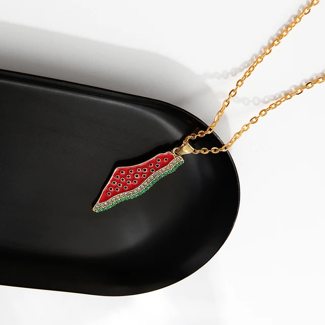 Palestine watermelon necklace