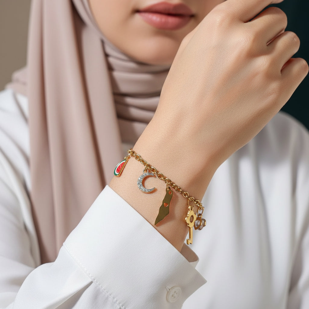 Palestine charm bracelet