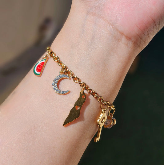Palestine charm bracelet